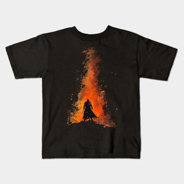 dark soul Kids T-Shirt by enzo studios